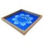 Anciently Lakshmi Padam with Flower Rangoli Stencil Wooden, Rangoli Sacha Wooden, 1 Piece (10x10 Inches)