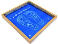 Anciently Shri Laxmi Prasanna Rangoli Stencil Rangoli Stencil Wooden, Rangoli Sacha Wooden, 1 Piece (10x10 Inches)