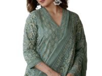 Arayna Women’s Cotton Printed Kurta Set with Pants & Dupatta | Elegant Ethnic Wear for Women | Floral Print | Comfortable Suit Set