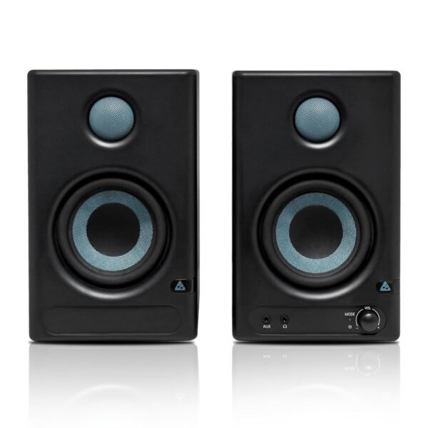 Audio Array AM-S1 BT v5.3 |Professional 4" Studio Monitor Speaker Pair| 60W Class D Amplification,Woven Composite Woofer,1" Silk-Dome Tweeter,EQ Controls|Music/Monitor Mode, Aux, HDMI, USB C, TRS, RCA