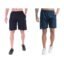 BLUE STAR SHARK Athletic Sports Shorts for Men with Zip Pockets and Elastic Waistband Quick Dry Lightweight Activewear Combo - Pack of 2