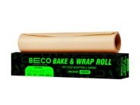 Beco Eco-Friendly Baking & Wrapping Paper, 11 inch x 20 Meter Roll, Pack of 1, 100% Bamboo Pulp & Chemical Free Parchment & Cooking Paper