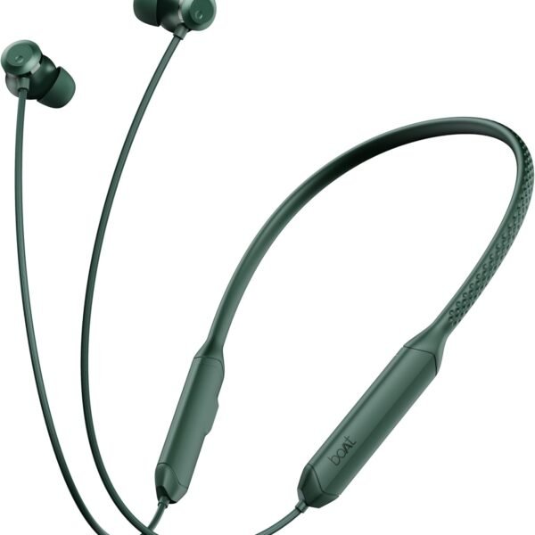 BoAt Rockerz 255 Z Plus w/AI-ENx Tech, Spatial Audio, 50 Hours Playback, Magnetic Switches, Dual Pairing, Google Fast Pair, Hearables App and IPX4 Resistant Bluetooth In-Ear Necklace
