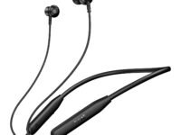 Boat Rockerz 113, 40H Battery, Dual Pair, Fast Charge, ENx Tech, Stream Ad Free Music via App Support, Magnetic Buds, Bluetooth Neckband, Wireless with Mic in Ear Earphones (Active Black)