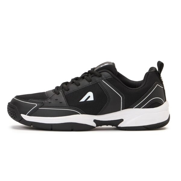 Boldfit Badminton Shoes for Man Lightweight Non Marking Shoes for Badminton Breathable Anti Skid Shoe for Man Shuttle Non Marking Indoor Shoe for Pickleball, Tennis, Padel, Black White - 06