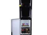 BonKaso Blueprint Hot & Cold Water Dispenser 21C Top Loading with Refrigerator Black, 20 L