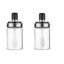 Borosilicate Glass Food Storage Spice Salt Sugar Condiment Jar with Spoon and Olive Oil Bottle with Brush Combo for Kitchen (Transparent)(Set of 2)(250ml)
