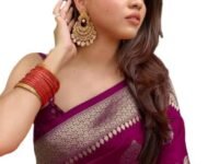 C J Enterprise Women's Pure Kanjivaram Silk Saree Soft Design With Blouse Piece For Wedding (Pari122-51)