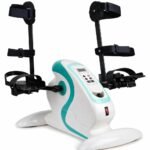 CAREFIT Motorized Exercise Bike For Paralysis Recovery | Mini Pedal Exerciser For Hand & Foot Workouts | Portable Rehabilitation Cycle With Leg Support,Black And White