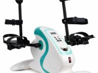 CAREFIT Motorized Exercise Bike For Paralysis Recovery | Mini Pedal Exerciser For Hand & Foot Workouts | Portable Rehabilitation Cycle With Leg Support,Black And White