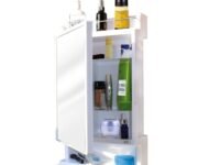 CIPLA PLAST Rich Look Bathroom Cabinet with Mirror White | Storage Organiser | Strong Plastic Bathroom Shelves Wall Mounted | Bathroom Accessories| Mirror Cabinet- (Made in India)