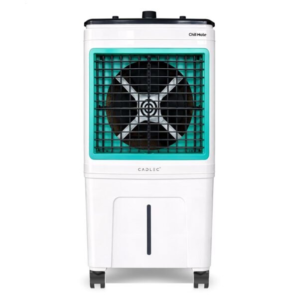 Cadlec ChillMate 50L Desert Air Cooler For Home, High Speed Fan with Powerful Air Throw, Inverter Compatible, Anti-Bacteria Honeycomb Pad with Ice Chamber, 3 Year Warranty | White