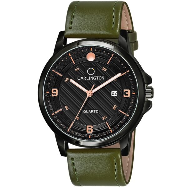 Carlington Analog Watches for Men with Leather Strap - CT 1050