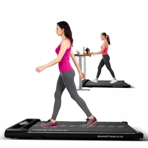 Cockatoo SmartWalk 1A Slimmest Walking Pad for Home, with Speed 1-6Km/Hr, 3HP Peak, 2-Level Incline Underdesk Treadmill (Max Weight:100 kg)
