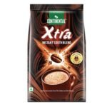 Continental Coffee Xtra Instant Coffee Powder | 200g Pouch | ‎70% Coffee 30% Chicory | South Blend Instant Coffee | Medium Roast | Premium Blend of Arabica & Robusta | Rich Aromatic Coffee