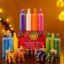 CraftVatika10 Rangoli Colour Powder Tube Kit with 4 Elephant Candle Holder Set for Diwali Ganesh Chaturthi Laxmi Pooja Home Temple Rangoli Candle Floor Decoration
