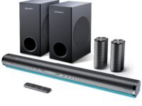 CrossBeats Blaze B2000 5.2 Dolby Home Theater Speaker 900W for TV with 2 subwoofer Satellite Speakers, soundbar for smart tv | HDMI eARC, USB & Aux | Bluetooth Sound bar Music System Home Theatre