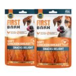 Dog Treats for Adult Dog & Puppy – Snack Delights Chicken Jerky for Dogs, Small Dogs & Shih Tzu | Dog Snacks & Puppy Treats – Soft Chicken Breast (70g) x2