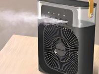 Drumstone (2+2 Year Warranty)Portable Mini Air Conditioner for Room, USB Powered AC Cooler Fan with Water Cooling, 3 Speed Settings Timer & 360° Adjustable Personal Air Cooler for Home Office Hostel
