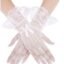 EZ Living White Lace Gloves for Women: Delicate Lace Design, Breathable Mesh, Stretchy Fit, Versatile Accessory, Easy Care (1 Pair)