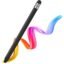 Elfora 2 in 1 Tablet Stylus Pen for All Touch Screens Devices | Fine Point Tip | High Sensitivity & Precision Capacitive Pen with Compatible for iOS, Android, and Windows – Black
