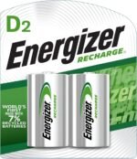 Energizer Recharge Universal Rechargeable D Batteries, 2 Pack