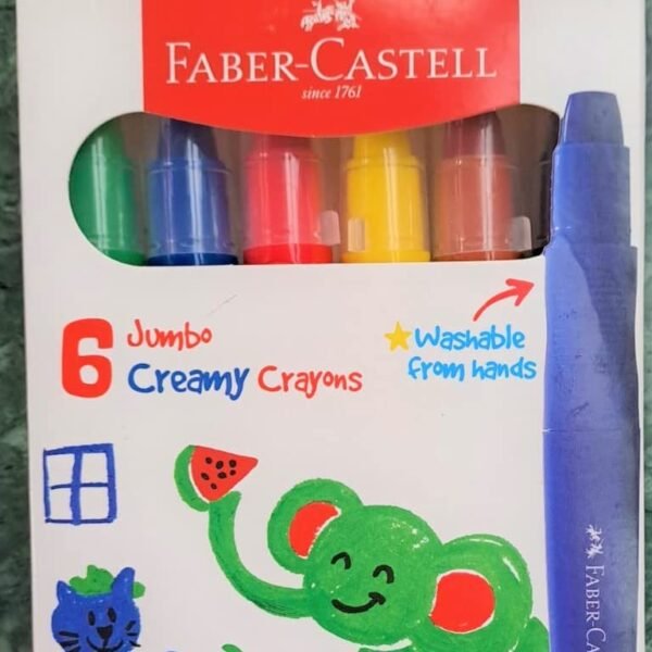 Faber-Castell Jumbo Creamy Crayons washable from Hands