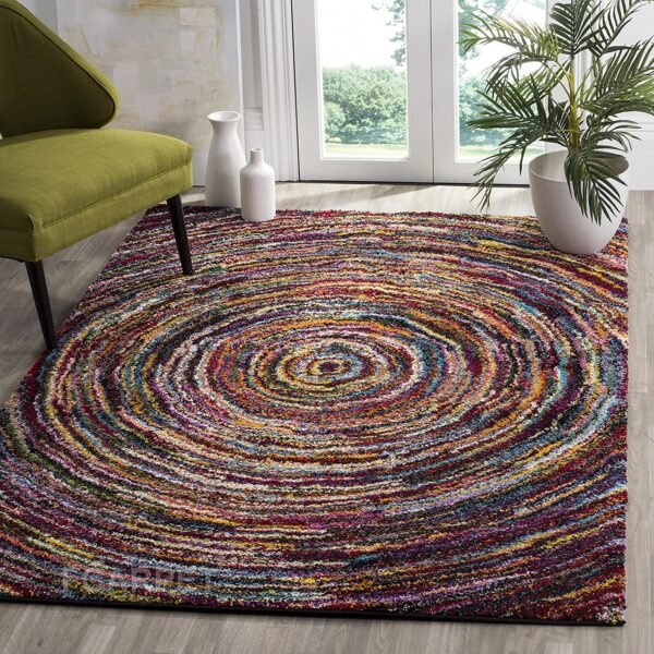 Festive Collection Fluffy Plush Shaggy Rugs 2 inch Thickness 10 x 14 feet Multicolor F34e