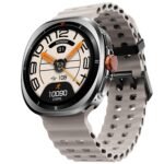 Fire-Boltt Axiom Round Smart Watch 1.43″ Super AMOLED Display with Always‑On Mode, Bluetooth Calling, Rotating Crown, SPO₂ & Heart Rate Monitor, IP67 Waterproof Silicone Smartwatch for Men - White