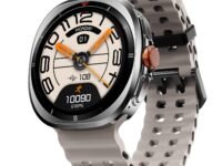 Fire-Boltt Axiom Round Smart Watch 1.43″ Super AMOLED Display with Always‑On Mode, Bluetooth Calling, Rotating Crown, SPO₂ & Heart Rate Monitor, IP67 Waterproof Silicone Smartwatch for Men - White