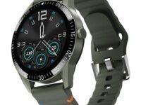 Fire-Boltt Talk Round Smart Watch 1.39″ TFT Display with Bluetooth Calling, Dual Button, Voice Assistance, SPO₂ & Heart Rate Monitor, 120+ Sports Modes, Smartwatch for Men & Women - Green