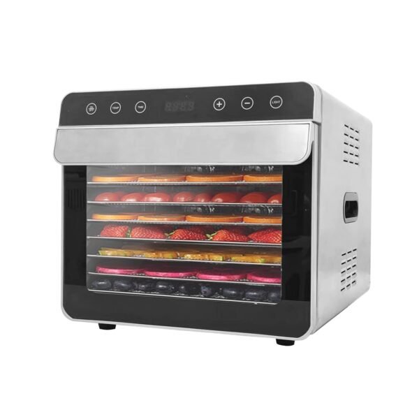 Food Dehydrator 8 trays Stainless Steel for Jerky Vegetables Fruits Meat Yogurt Treats Herbs with Digital 0-24 Timer and 35-85℃ Temperature Control 700W Electric Food Dryer Machine