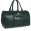 Fur Jaden Green Textured Leatherette Stylish & Spacious Weekender Duffle Bag for Travel for Men and Women