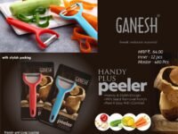Ganesh Stainless Steel Handy Plus Peeler Kitchen Tool for Home & Professional Use