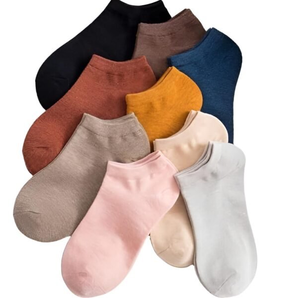 Girls Ankle Length Cotton Socks With Colourful Cute Colours Also for Women Low Cut Ankle socks Combo (Cotton blend) Pack of 5 (Colors May Vary)