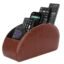 HASTHIP® Remotes Organizer Case Desk Holder Accessories Organizer Open 5-Compartment PU Desk Organizer for Living Room, Tea Table Multipurpose Desk Organizer Office Stationeries Holder