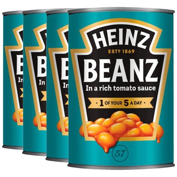 HEINZ Beanz in Tomato Sauce, Baked Beans, 415 g, 4 Count