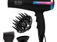 HOT TOOLS Professional Ceramic Rainbow Hair Dryer - Fast Drying Blow Dryer with Quiet Operation and Ion Technology for Long-Lasting and Shinier Hair - 1875 Watts