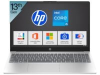 HP 15, 13th Gen Intel Core i5-1334U Laptop (12GB DDR4,512GB SSD) Anti-Glare,Micro-Edge,15.6''/39.6cm, FHD, Win11,M365,Office24, Silver,1.59kg, Iris Xe Graphics, FHD Camera w/Privacy Shutter, fd0575TU