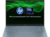 HP Pavilion Plus AI Laptop, Intel Core Ultra 5 125H, 10-12 Tops, 16GB LPDDR5x, 512GB SSD, 14-inch(35.6cm) 300 nits, WQXGA, Intel Arc Graphics, 5MP IR Camera (Win 11, Office 21, Blue, 1.44kg) ew1082TU
