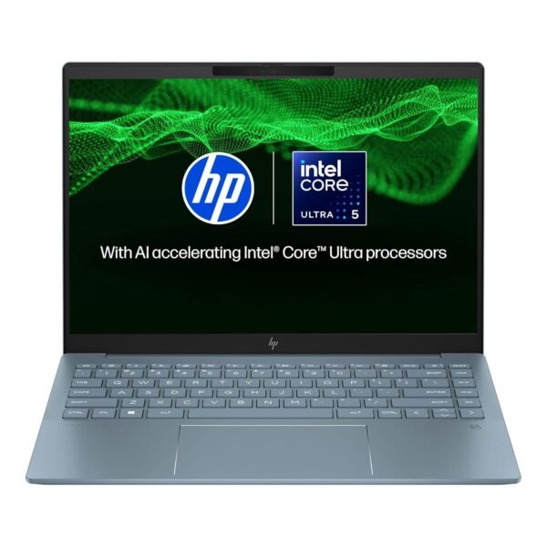 HP Pavilion Plus AI Laptop, Intel Core Ultra 5 125H, 10-12 Tops, 16GB LPDDR5x, 512GB SSD, 14-inch(35.6cm) 300 nits, WQXGA, Intel Arc Graphics, 5MP IR Camera (Win 11, Office 21, Blue, 1.44kg) ew1082TU
