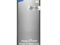 Haier 190L 2 Star Direct Cool Single Door Refrigerator | Toughened Glass Shelves | Fast Ice Making in Just 60 minutes | Large Veg Box| Easy Clean Back (HED-202TMSA-N, Moon Silver)