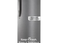 Haier 190L 4 Star Direct Cool Single Door Refrigerator | 3 Toughened Glass Shelves | Fast Ice Making in Just 60 minutes | Large Veg Box| Easy Clean Back (HED-204DS-P, Dazzle Steel)