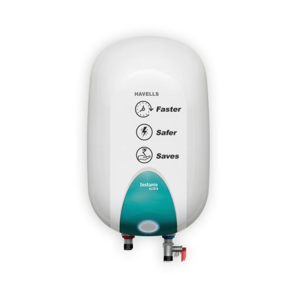 Havells Instanio Prime 25 Litre Storage Water Heater (Geyser) |Temp. Sensing Color Changing LED Indicator | Glass Coated Anti Rust Tank | Warranty: 5 Year on Tank | High Rise Compatible (White Blue)