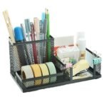 Homaxa Mesh Desk Organiser 3 Compartment Tidy Office Stationery Stand for Office Table Pen Pencil (Pack-1)