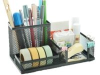 Homaxa Mesh Desk Organiser 3 Compartment Tidy Office Stationery Stand for Office Table Pen Pencil (Pack-1)