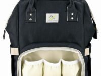 House of Quirk Baby Diaper Bag Maternity Backpack (Black)