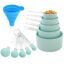 Huygens 8PCS Measuring Cups and Spoons Set,The Measuring Cups and Measuring Spoons with Stainless Steel Handle，Suitable for Solid and Liquid (Green)