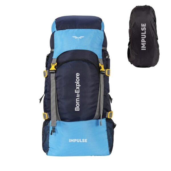 Impulse 4 Compartment Rucksack Bags 60 Litres Travel Bag For Men Tourist Bags For Travel Backpack For Hiking Trekking Bag For Men Camping Keep Discovering Light With 1 Year Warranty One Size