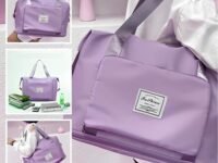 JD FRESH 41 Litre Expandable Nylon Travel Bags for Women/Duffle Bags for Women Luggage/Foldable Vanity Travelling Handbags/Waterproof Hand Bag for Ladies Personal Items (Taro Purple)